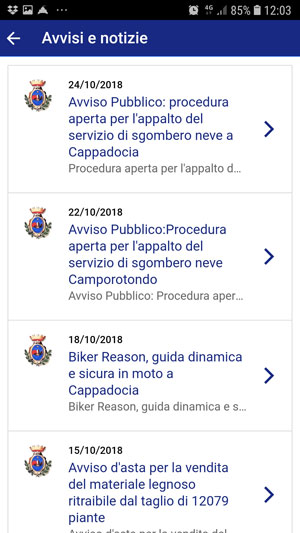 Il Comune Informa 2.0 - Elenco Avvisi e notizie