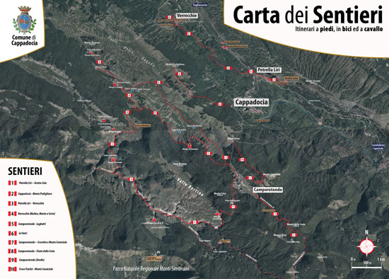 Mappa Dei Sentieri - Comune di Cappadocia